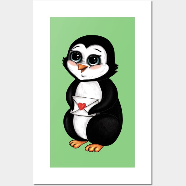 Penguin Wall Art by Raluca Iov